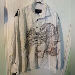 Long Sleeve Party Shirt With Mexican Eagle